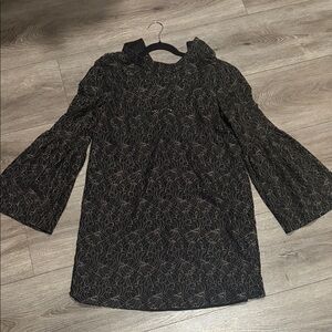 BCBGeneration Black and Gold Long Sleeve Dress